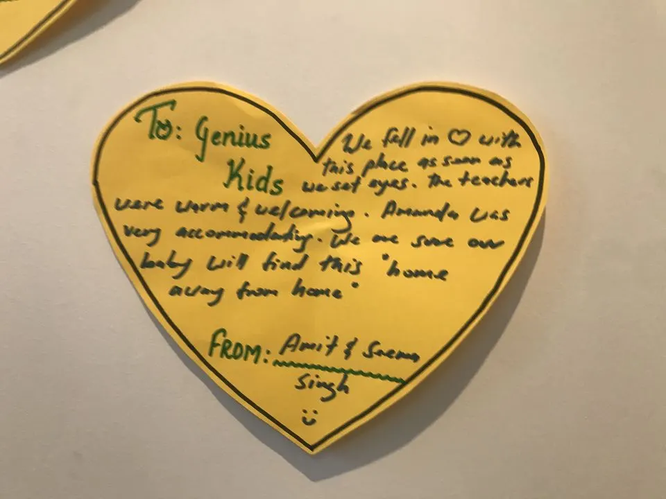 The paper heart from Amit and Seema