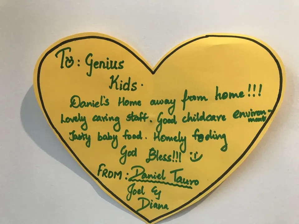 The paper heart from Joel and Diana